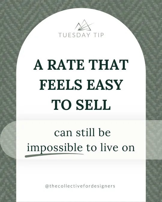 Instagram post: A rate that feels easy to sell can still be impossible to live on.